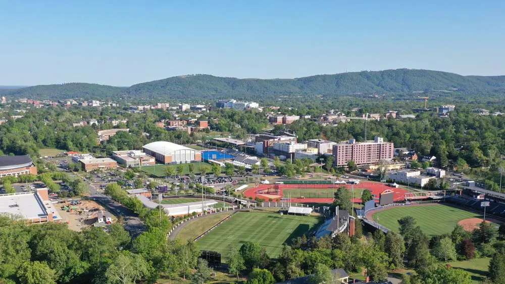Aerial view of campus
