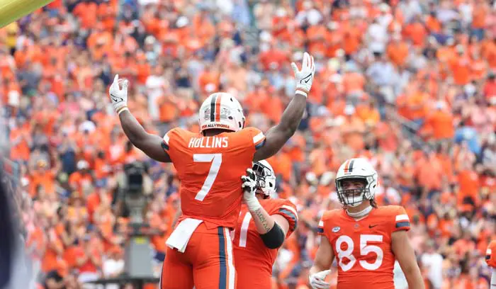 Football player celebrating on the field