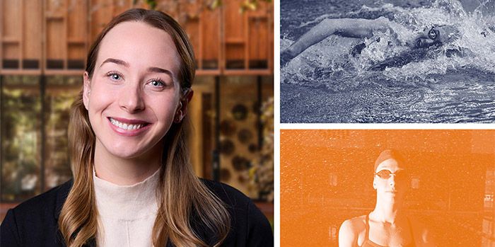 Olympic swimmer transitioning into a medical career